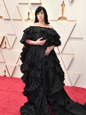 US singer-songwriter Billie Eilish attends the 94th Oscars at the Dolby Theatre in Hollywood, Califo...