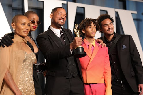 BEVERLY HILLS, CALIFORNIA - MARCH 27: (L-R) Jada Pinkett Smith, Willow Smith, Will Smith, Jaden Smit...
