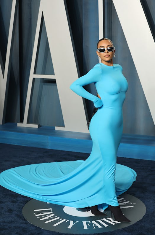 Kim Kardashian attends the 2022 Vanity Fair Oscar Party