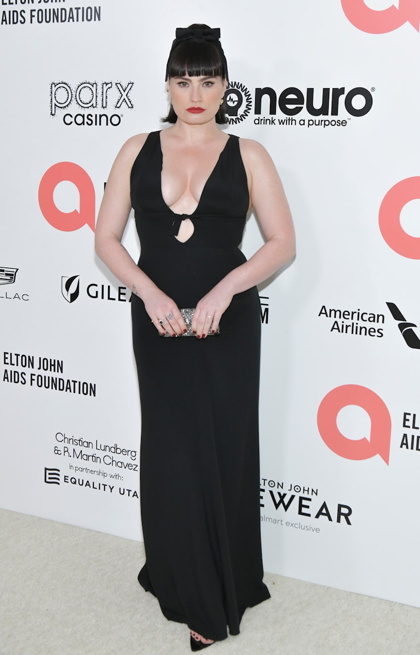 WEST HOLLYWOOD, CALIFORNIA - MARCH 27: Kathryn Gallagher attends Elton John AIDS Foundation's 30th A...