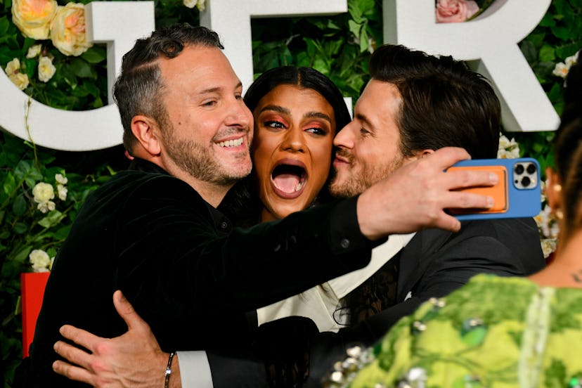 Chris Van Dusen, Simone Ashley and Jonathan Bailey attend the World Premiere of 'Bridgerton.