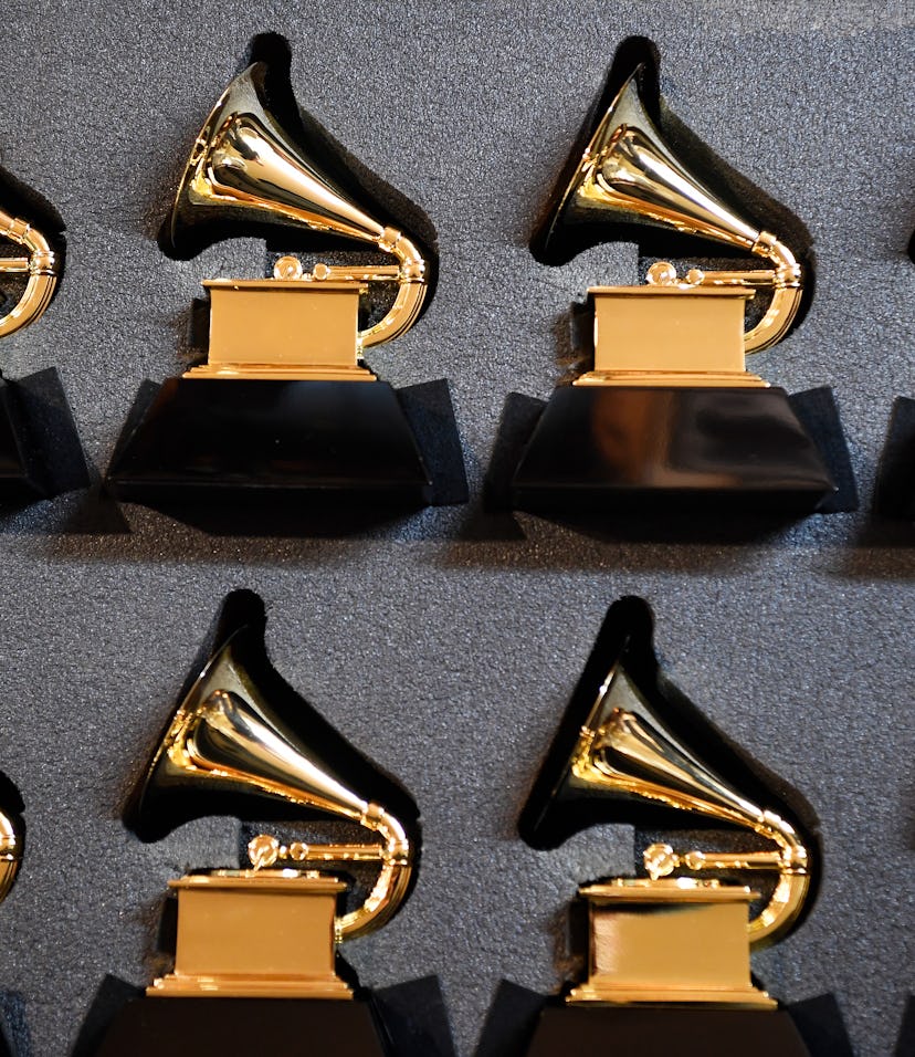 Grammy Awards in a case