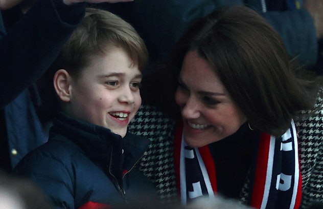 Prince George does farm chores.