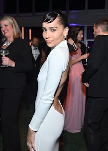 BEVERLY HILLS, CALIFORNIA - MARCH 27: Zoë Kravitz attends the 2022 Vanity Fair Oscar Party hosted by...