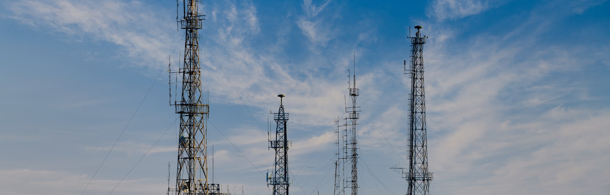 Signal tower at the top of the mountain