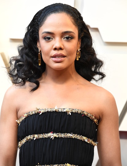 Tessa Thompson in rose gold eyeshadow at the 91st Annual Academy Awards at Hollywood.
