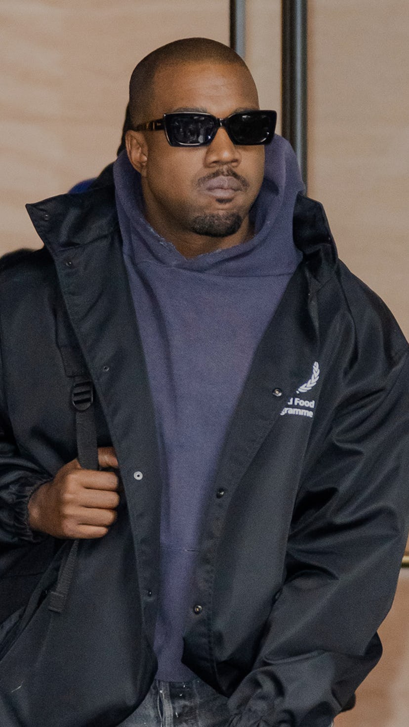 NEW YORK, NEW YORK - JANUARY 05: Kanye West is seen in Chelsea on January 05, 2022 in New York City....