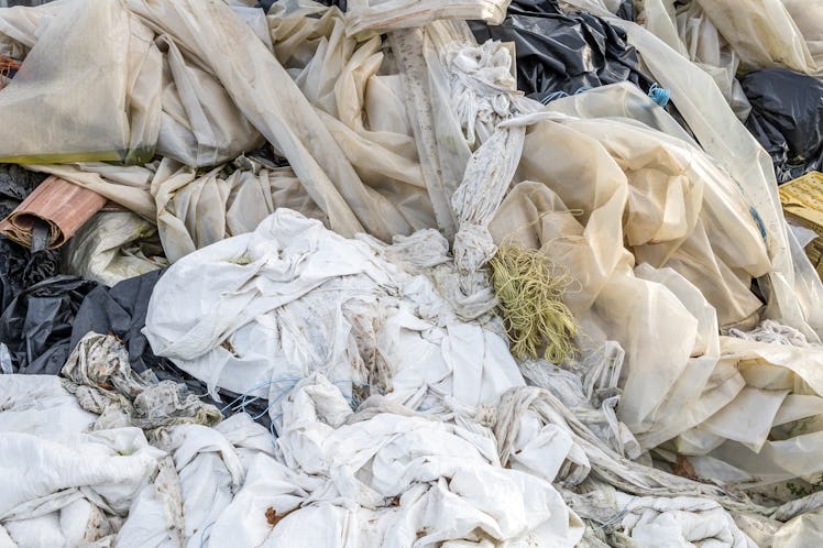 Plastic dump, A Coruna, Galicia, Spain