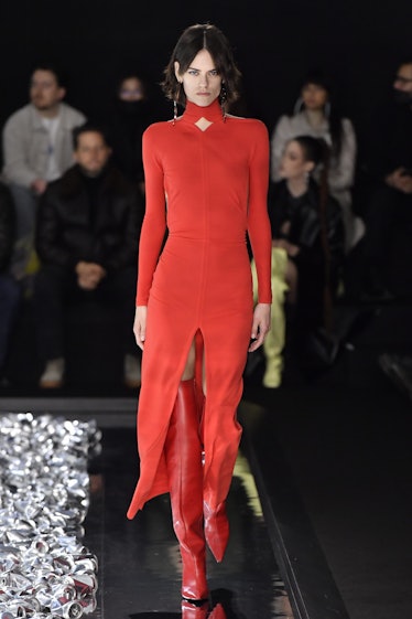 PARIS, FRANCE - MARCH 02: A model walks the runway during the Courreges Ready to Wear Fall/Winter 20...