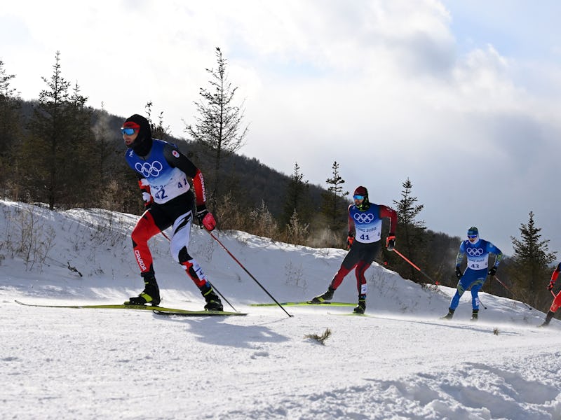 (From L) Canada's Remi Drolet, Latvia's Raimo Vigants, Kazakhstan's Yevgeniy Velichko and China's Ch...