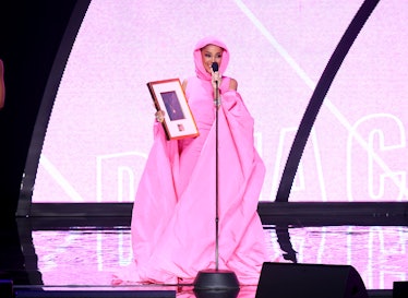 Doja Cat accepts the Powerhouse Award onstage during Billboard Women in Music 2022 