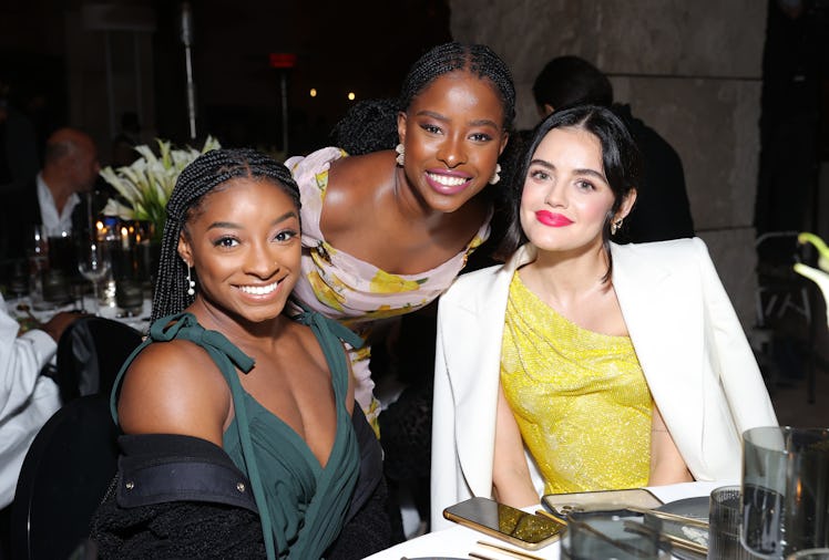 Honoree Simone Biles, Amanda Gorman, and Lucy Hale attend the 2021 InStyle Awards at The Getty Cente...