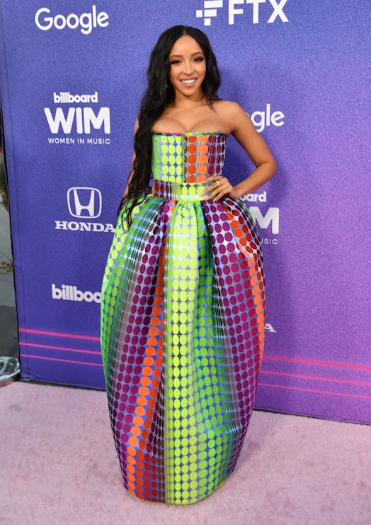 Tinashe arrives for the 2022 Billboard Women in Music award 