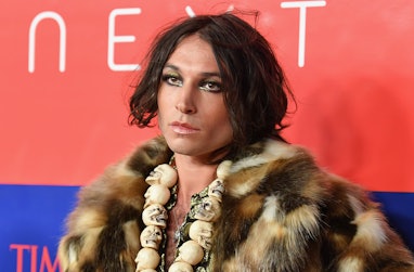US actor Ezra Miller attends the First Annual "Time 100 Next" gala at Pier 17 on November 14, 2019 i...