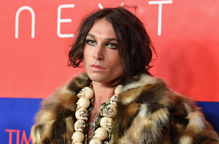 US actor Ezra Miller attends the First Annual "Time 100 Next" gala at Pier 17 on November 14, 2019 i...
