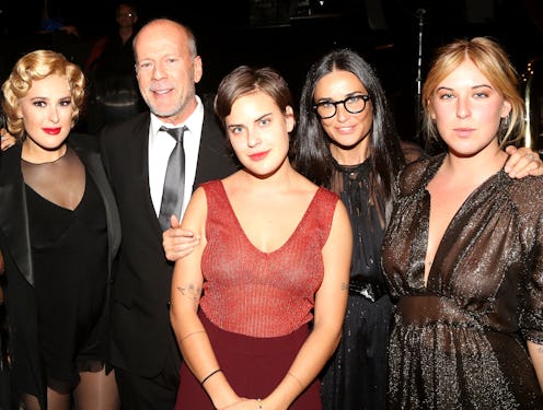 Rumer Willis, father Bruce Willis, sister Tallulah Belle Willis, mother Demi Moore and sister Scout ...