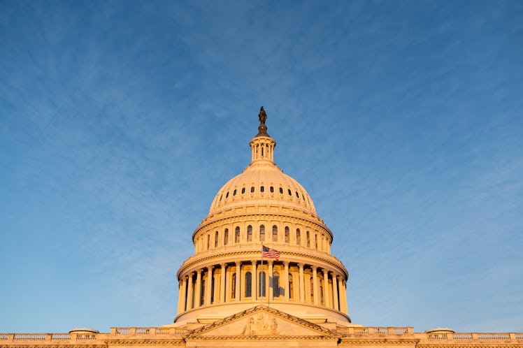 UNITED STATES - MARCH 14: The U.S. Capitol dome is lit by the morning sun on Monday, March 14, 2022....