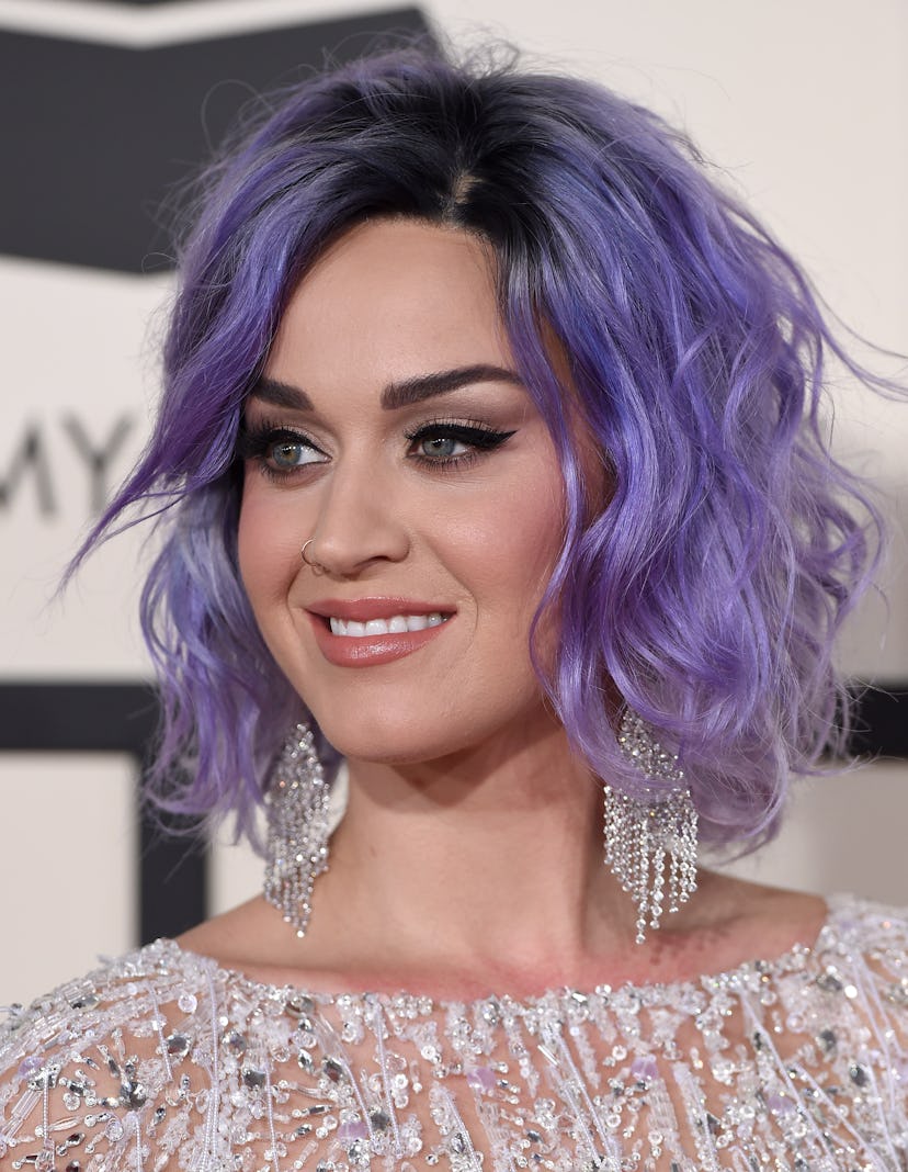 You can't forget about Katy Perry's purple lob from the 2015 Grammy Awards.