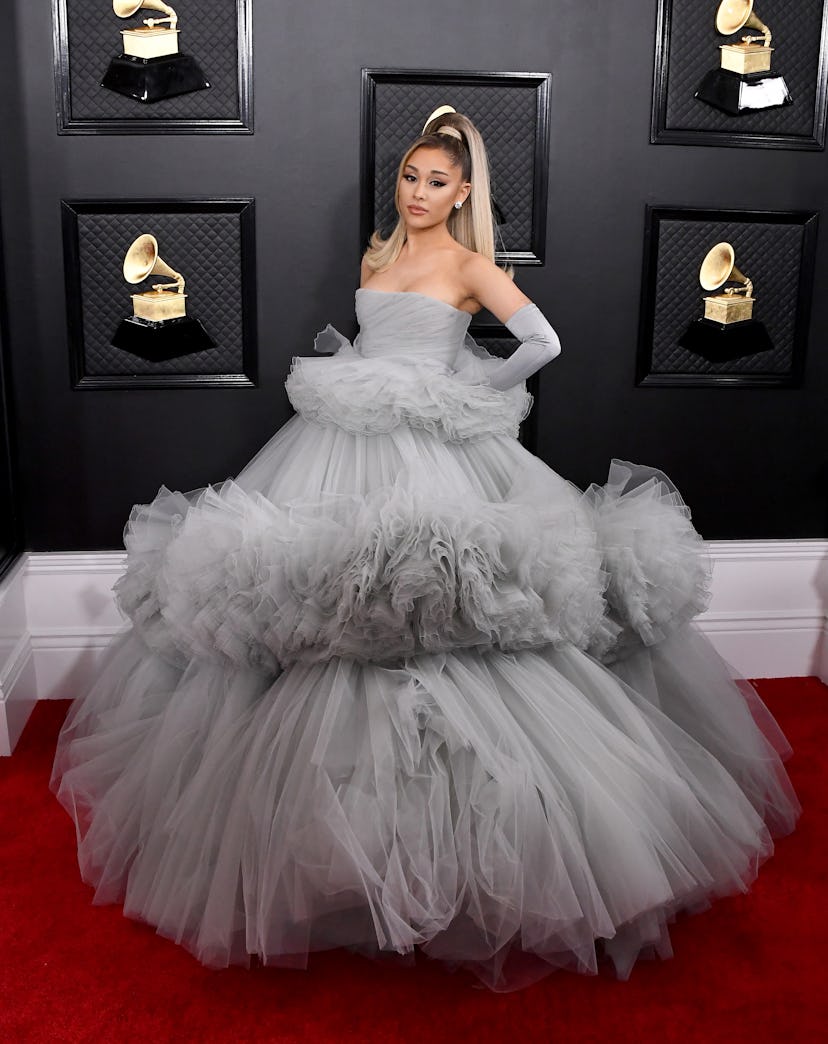 LOS ANGELES, CALIFORNIA - JANUARY 26: Ariana Grande attends the 62nd Annual GRAMMY Awards at Staples...