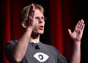 John Carmack, CTO of Oculus VR(virtual reality), speaks at the Game Developers Conference in San Fra...