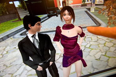 BOWIE, MD - MARCH 4:  Dana Moore, is making an income on Second Life.  Dana's avatar is named Electr...