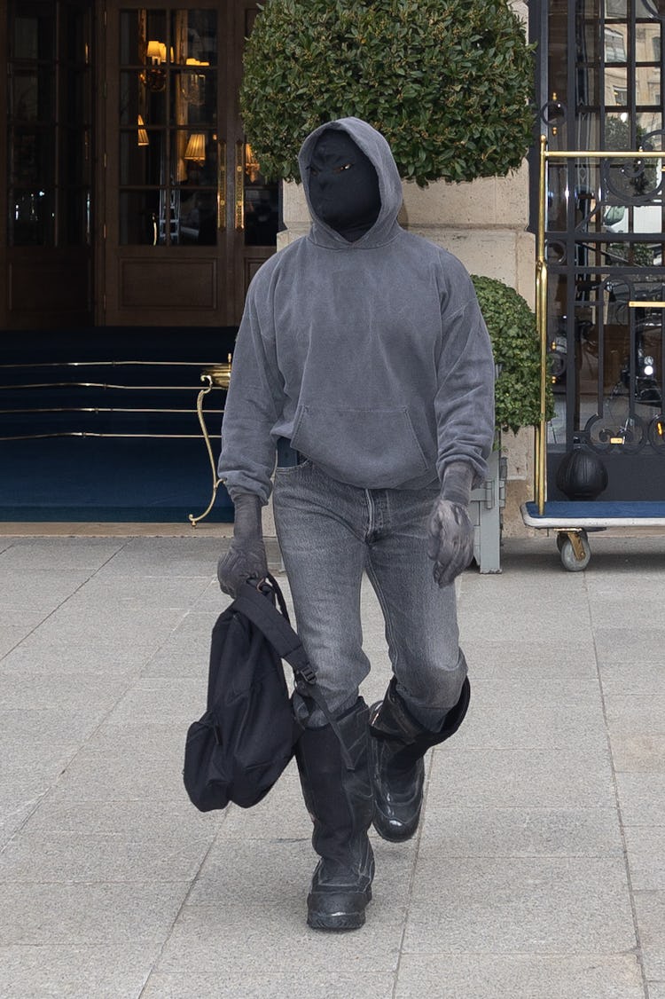 PARIS, FRANCE - JANUARY 25: Ye is seen on January 25, 2022 in Paris, France. (Photo by Marc Piasecki...