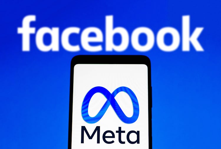 BRAZIL - 2022/02/05: In this photo illustration, a Meta Platforms logo is displayed on a smartphone ...