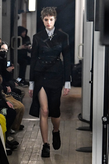 PARIS, FRANCE - MARCH 05: A model walks the runway during the Rokh Ready to Wear Fall/Winter 2022-20...