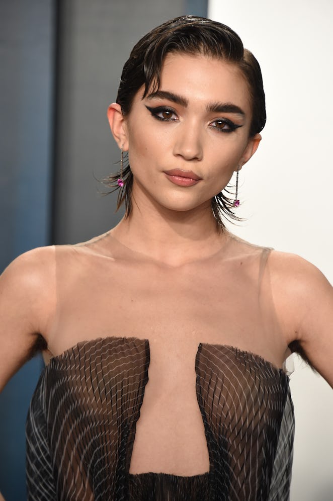 BEVERLY HILLS, CALIFORNIA - FEBRUARY 09: Rowan Blanchard attends the 2020 Vanity Fair Oscar Party ho...