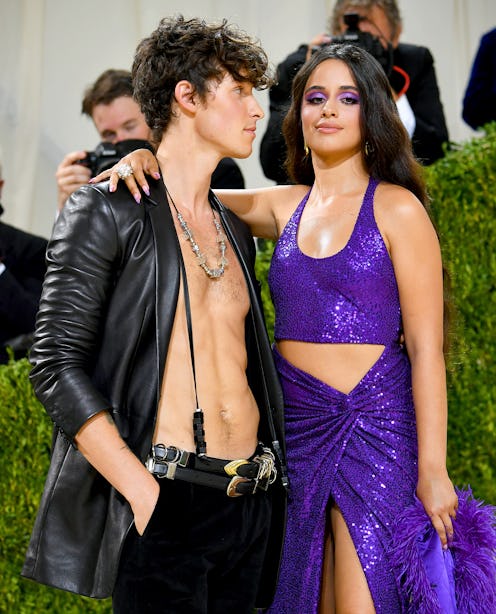 NEW YORK, NEW YORK - SEPTEMBER 13: Shawn Mendes and Camila Cabello attend The 2021 Met Gala Celebra...