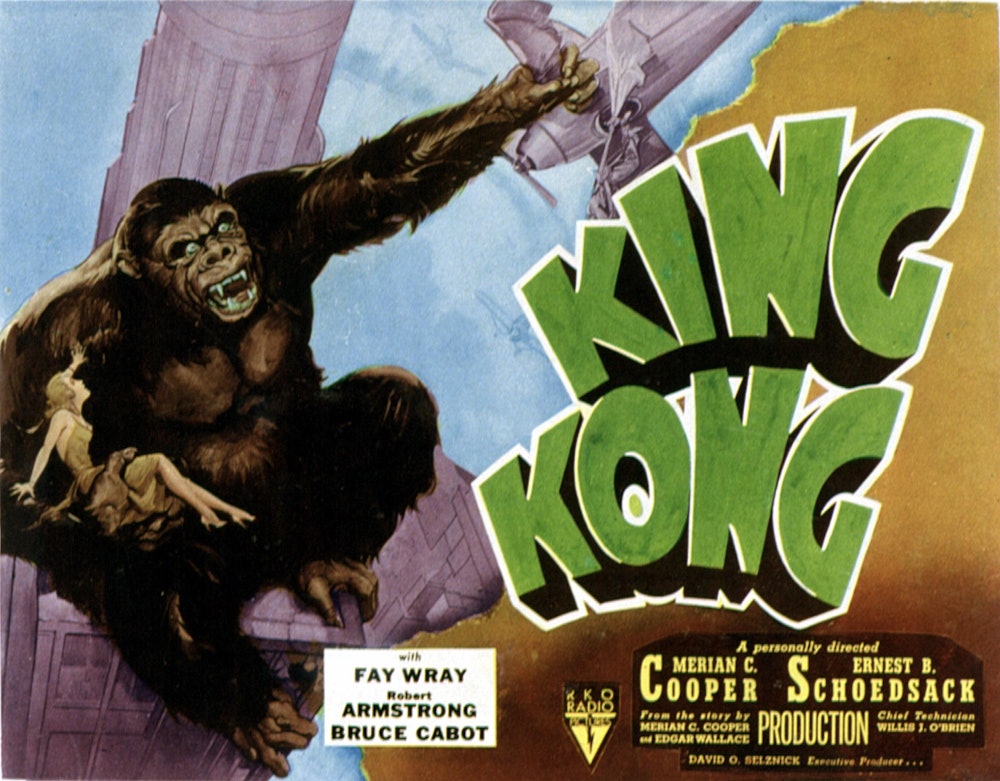 King Kong, poster, 1933. (Photo by LMPC via Getty Images)