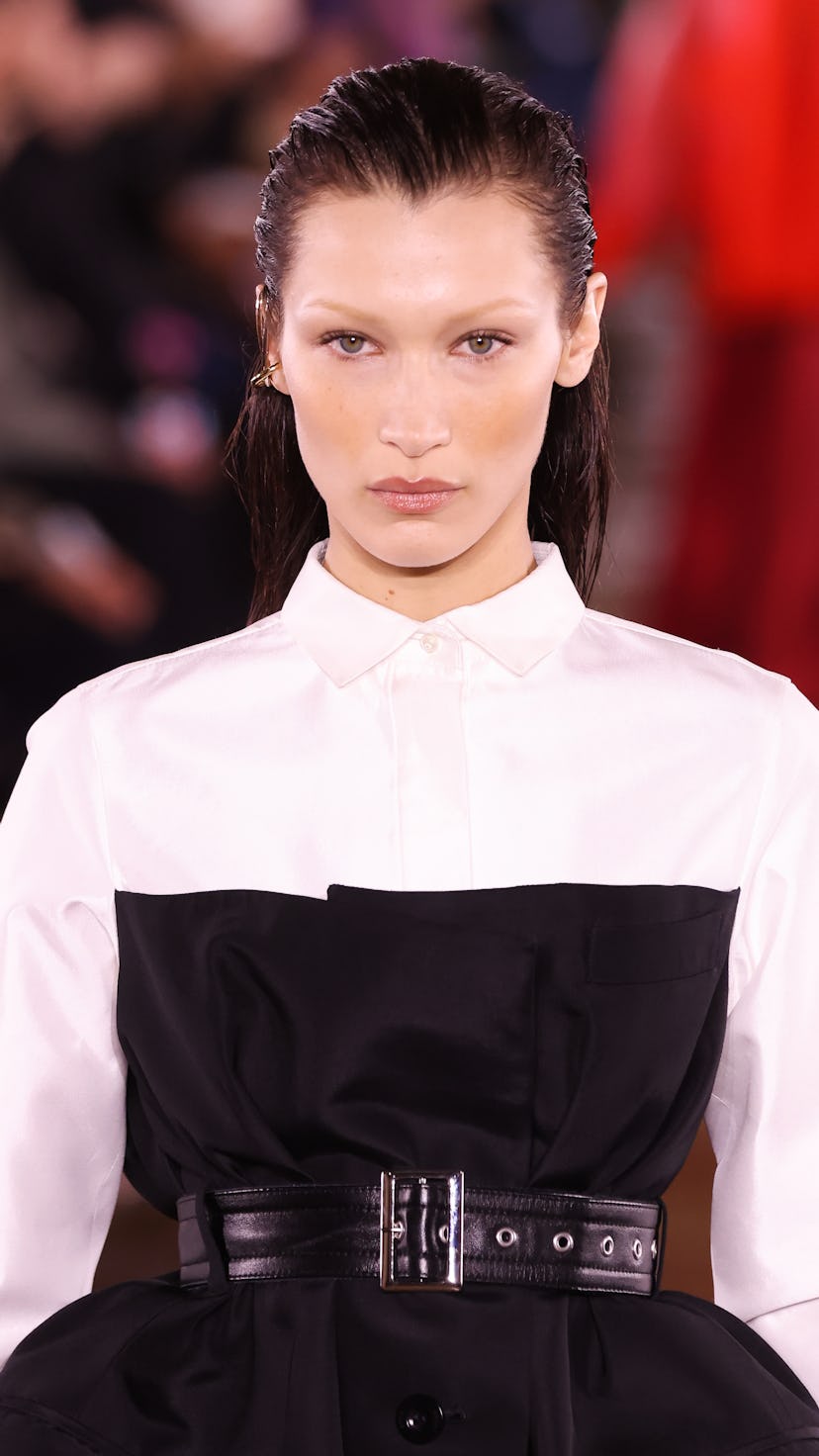 At Paris Fashion Week F/W 2022, the wet hair at Sacai was one of the best hair looks.