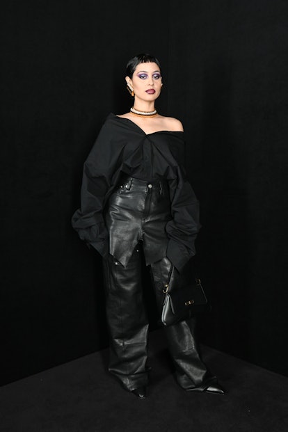 LE BOURGET, FRANCE - MARCH 06: Alexa Demie attends the Balenciaga FW 22 show at Le Bourget Halle d ‘...