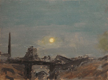 Full Moon Over Luxor Ruins, Off the Nile, February 9, 1876. Artist Lockwood de Forest. (Photo by Her...