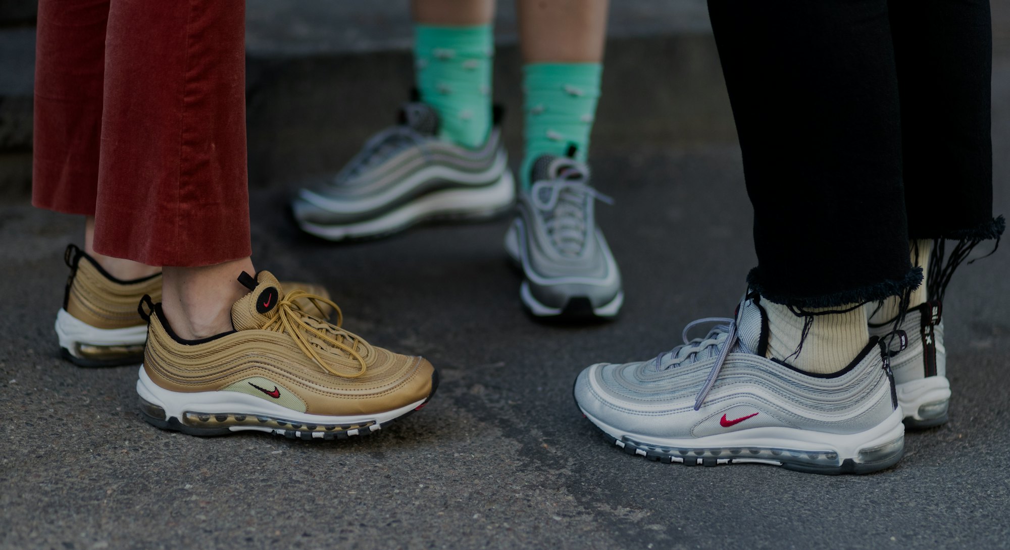 OSLO, NORWAY - AUGUST 22: Guests wearing Nike Air Max outside Fam Irvoll on August 22, 2017 in Oslo,...