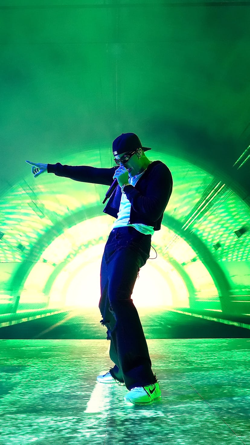 Justin Bieber performed his 'Justice' tour onstage in San Diego, California, on Feb. 18.