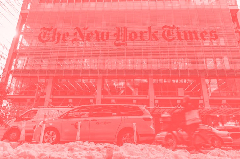 The New York Times Building in New York City on February 1, 2022. - The New York Times announced on ...