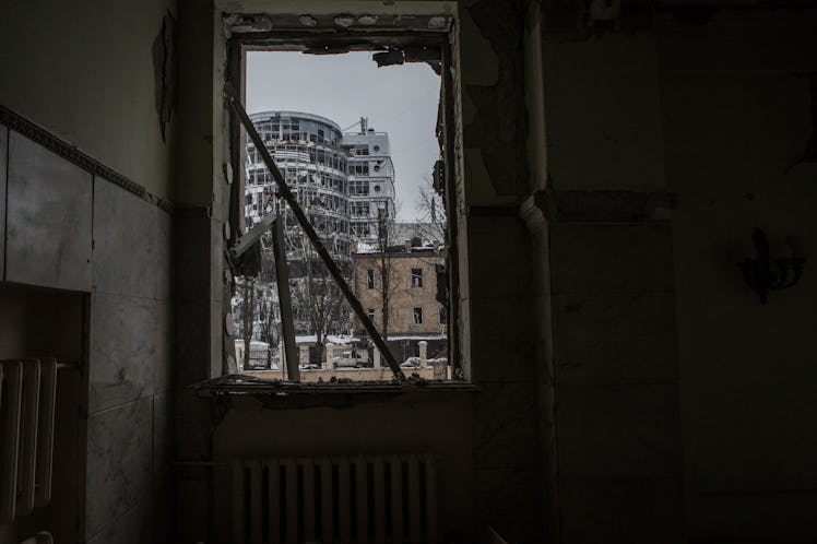 Kharkiv Governor's Palace, seat of the Regional Government bombed from 1 March 2022 