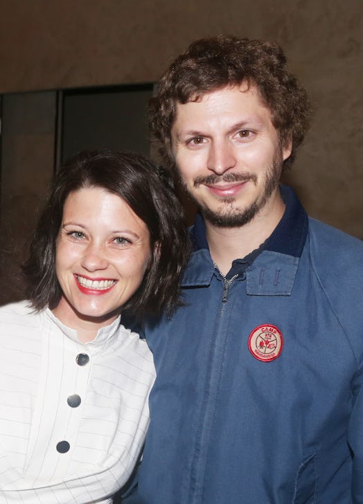 Nadine Cera and Michael Cera pose backstage at the hit musical "The Bands Visit" on Broadway at The ...