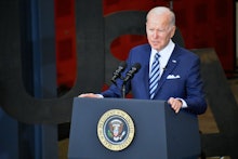 UPPER MARLBORO, MD, USA - FEBRUARY 4: President of the United States Joe Biden delivers remarks as J...
