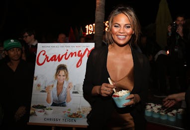 MIAMI BEACH, FL - FEBRUARY 26: Chrissy Teigen attends Fireman Derek's Midnight Breakfast hosted by ...