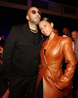 LOS ANGELES, CALIFORNIA - OCTOBER 13: (L-R) Swizz Beatz and Alicia Keys attend a special screening o...