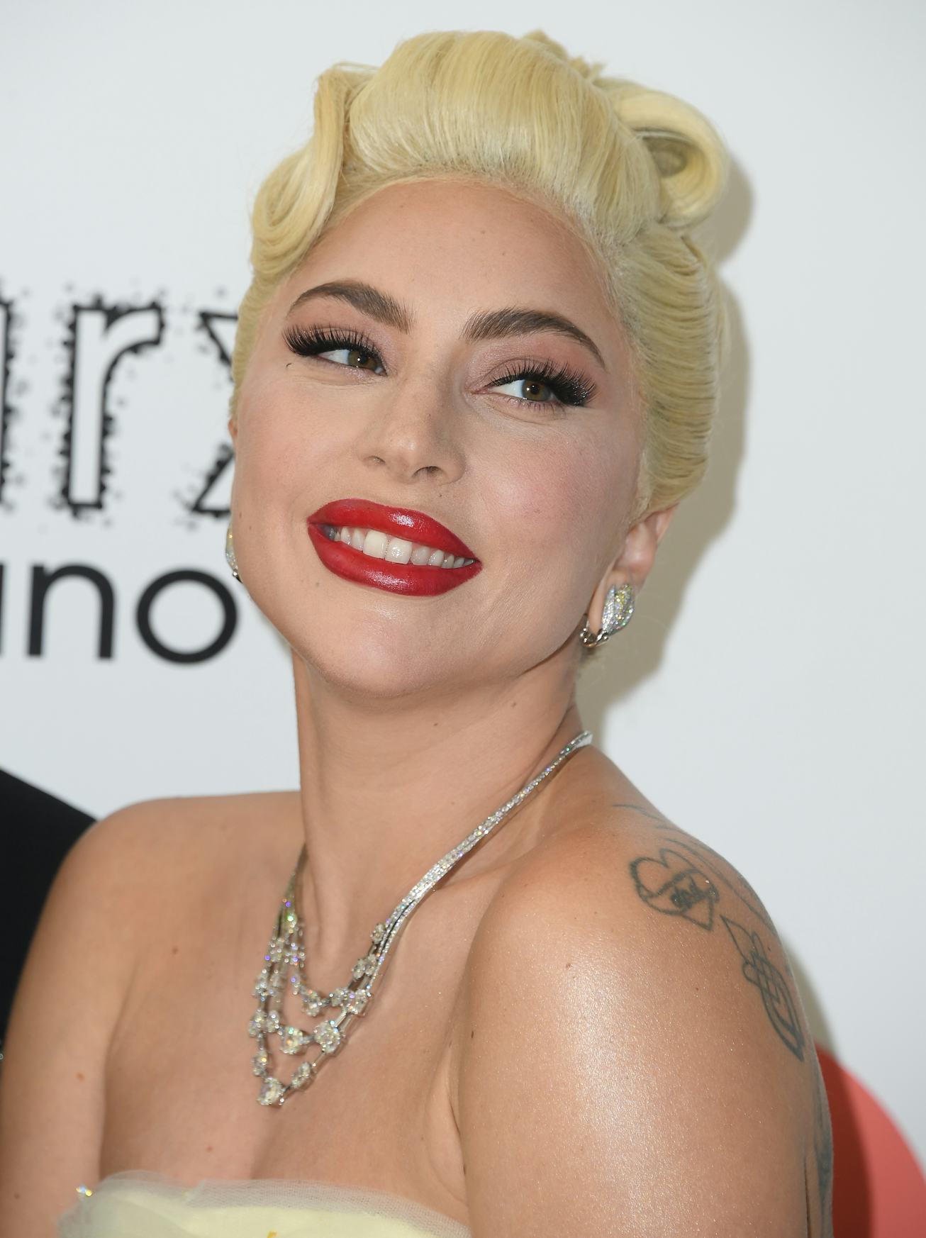 WEST HOLLYWOOD, CALIFORNIA - MARCH 27: Lady Gaga arrives at the Elton John AIDS Foundation's 30th An...