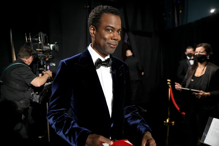 HOLLYWOOD, CALIFORNIA - MARCH 27: In this handout photo provided by A.M.P.A.S., Chris Rock is seen ...