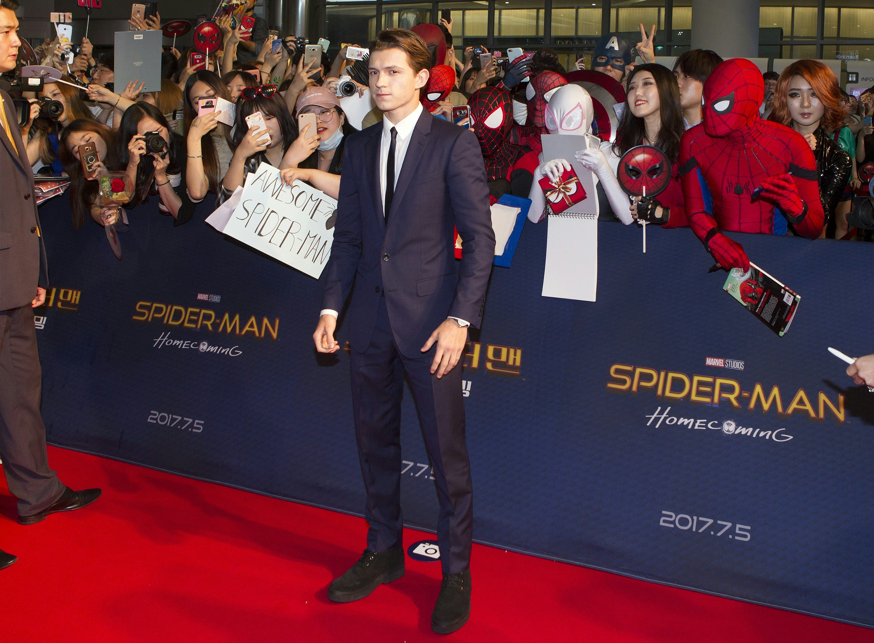 SEOUL - SOUTH KOREA - JULY 02: Actor Tom Holland attends the Red Carpet Event for &lsquo;Spider-Man : Home&hellip;