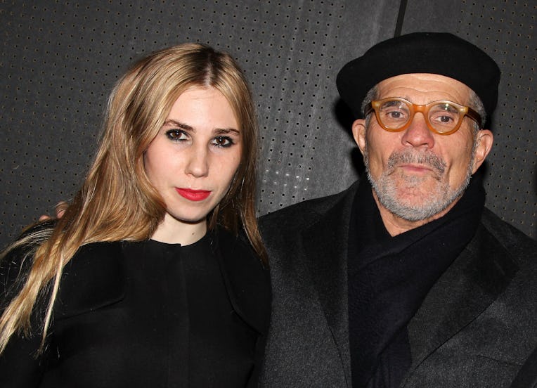NEW YORK, NY - FEBRUARY 19: *Exclusive Coverage* Zosia Mamet and father David Mamet attend "Really,...