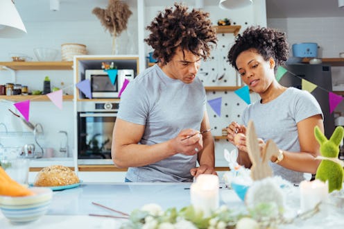 Decorating eggs is a fun Easter activity for adults