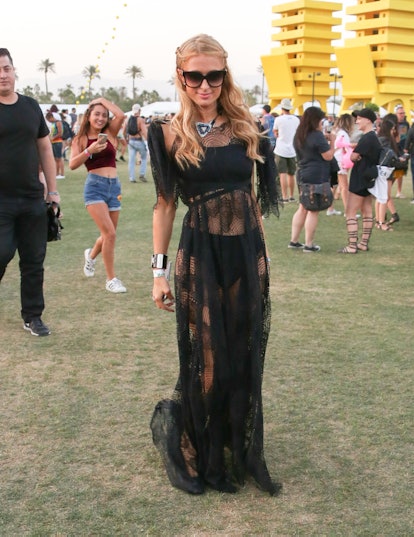 LOS ANGELES, CA - APRIL 16: Paris Hilton is seen at The Coachella Valley Music and Arts Festival on ...