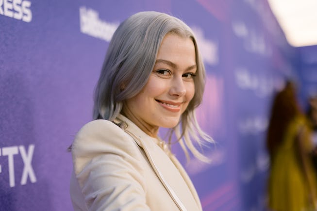 INGLEWOOD, CALIFORNIA - MARCH 02: Phoebe Bridgers attends the Billboard Women in Music 2022 red carp...