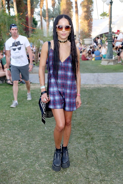 PALM SPRINGS, CA - APRIL 11:  Zoe Kravitz attends Coachella wearing Marc by Marc Jacobs sunglasses o...